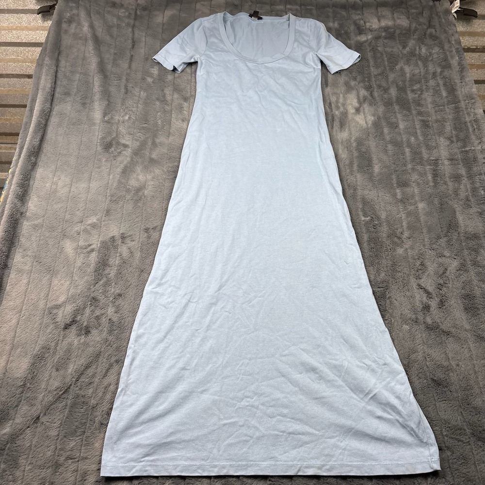 J. Crew Womens Light Blue Cotton Short Sleeve Scoop Neck Maxi Dress XXS